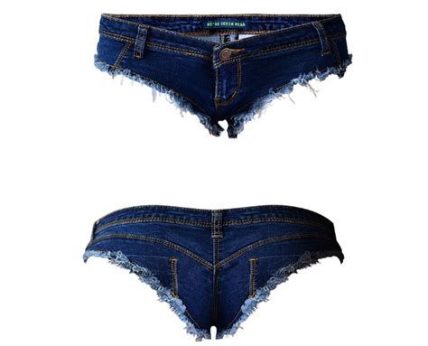 Super Sexy Low Waist Mini Jean Shorts For Women Blue Booty Shorts