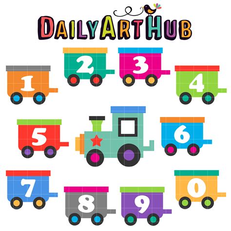 Number Train Clip Art Set Daily Art Hub Free Clip Art Everyday