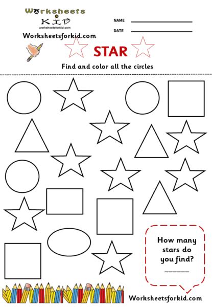 Star Worksheets For Preschool