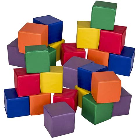 Gymax 24 Piece 8 Pu Foam Big Building Blocks Colorful Soft Blocks