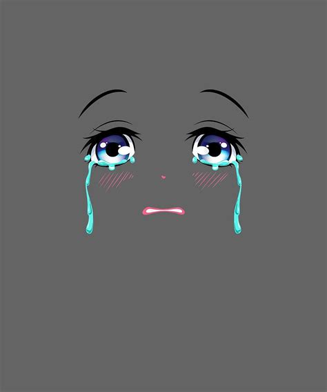 Crying Anime Eyes Sad Tears Emo Crybaby Tshirt Digital Art By Do David