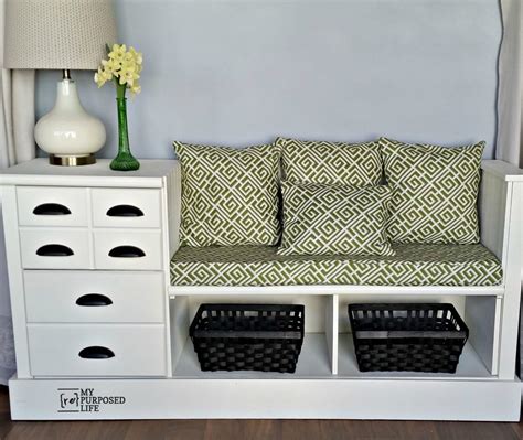 Storage Bench Made From A Dresser My Repurposed Life