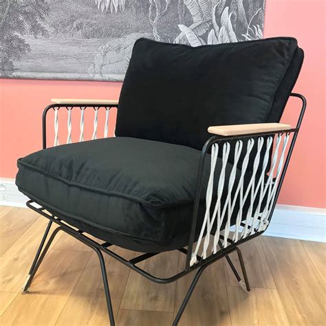 Karam armchair in black velvet or ecru 2 974 liked on polyvore featuring home furniture chairs acce beige modern classic. Croisette armchair black velvet | Honoré