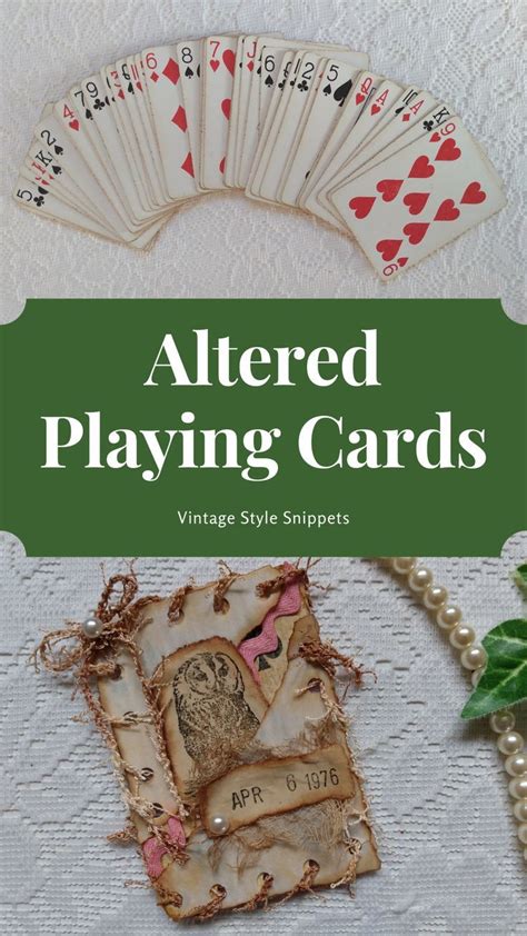 Altered Playing Cards Playing Card Crafts Handmade Journals Diy