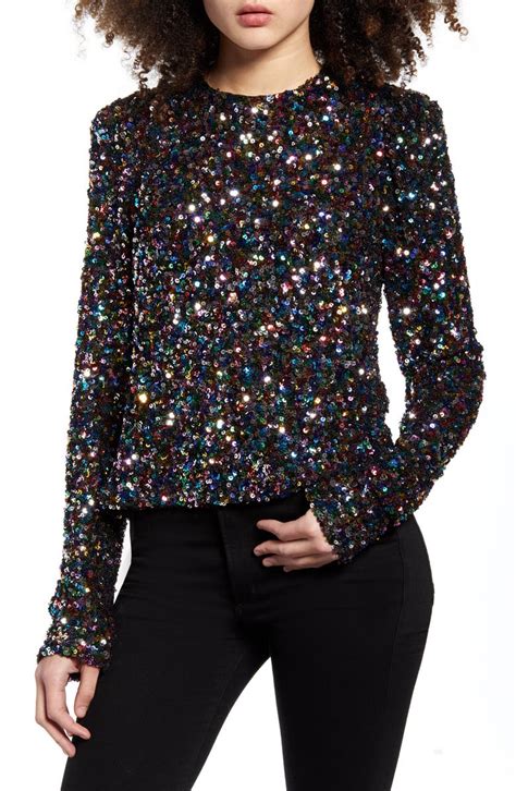 Endless Rose Multicolor Sequin Top Nordstrom