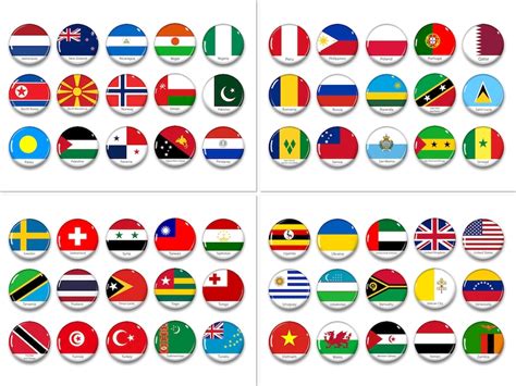 Flag Magnets 197 Countries Of The World Flags Map Art Etsy Uk