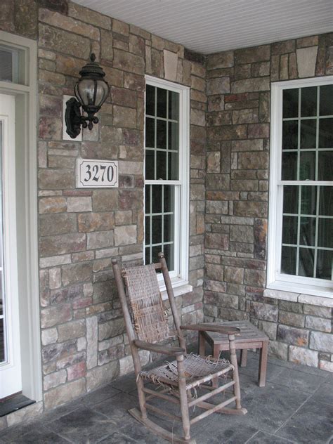Front Porch Accented With Bucks County Limestone From Boral Cultured