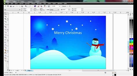 Corel Draw Tutorial Creative Christmas Card Design Using Corel X6