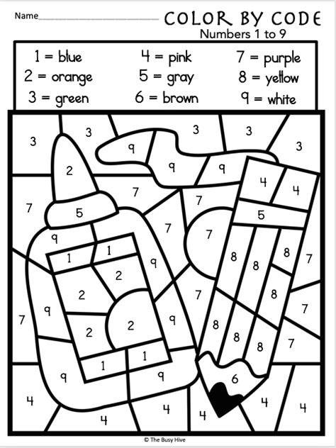 Color By Code Kindergarten Math Numbers Worksheet Made By Teachers