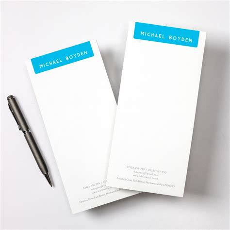 Minimal Tear Off Notepad Able Labels