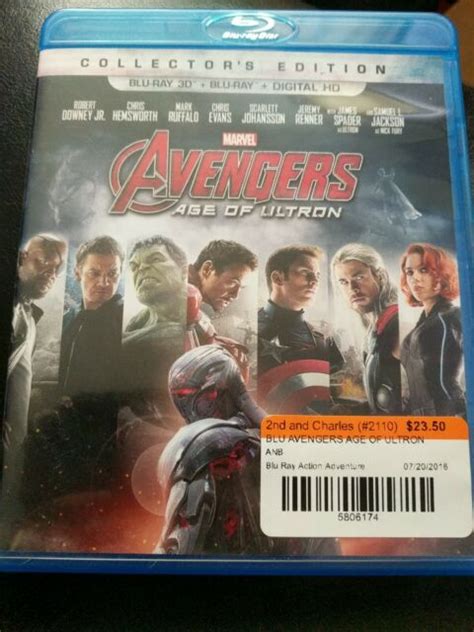 Avengers Age Of Ultron Blu Ray Disc 2015 Includes Digital Copy 3d