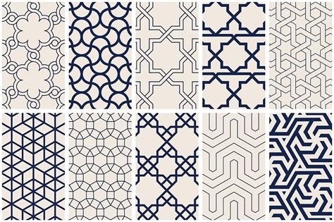 Simple Islamic Geometric Patterns Vector