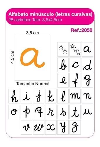 Carimbos Alfabeto Minúsculo Letras Cursivas 28 Un R 86 Em São Paulo