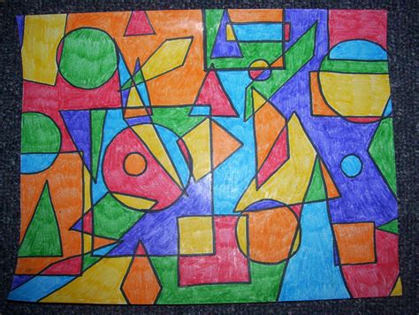 Art With Shapes Geometric Shapes Drawing Elements Of Art Shape Art