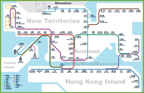 Hong Kong Metro Map Subway Map Mtr Map 2023