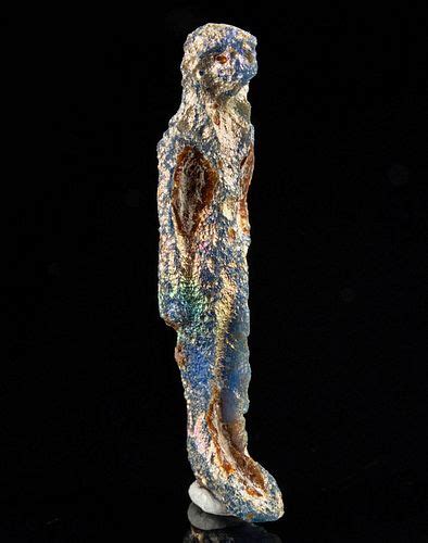 Published Egyptian Blue Glass Striding Figure Amulet For Sale At Auction On 7th December Bidsquare