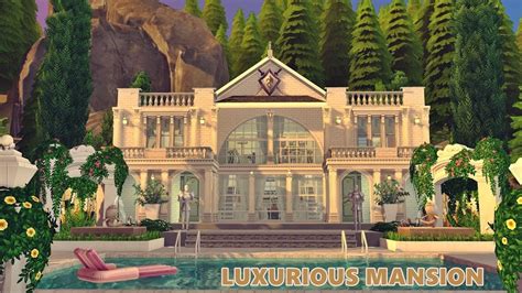 Luxurious Mansion The Sims 4 Speed Build No Cc Stop Motion