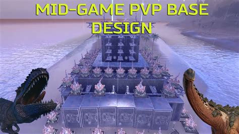 Ark Advanced Mid Game Pvp Base Build Tutorial With Vaults Youtube