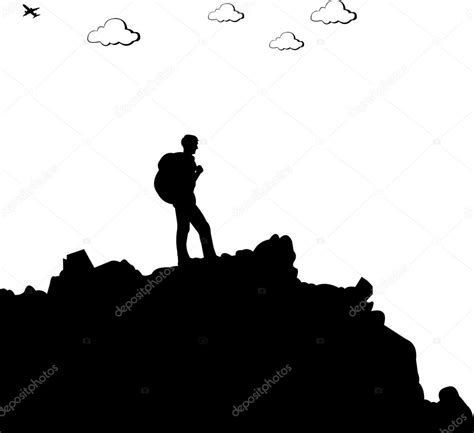 Mountain Climbing Silhouette Free Download On Clipartmag