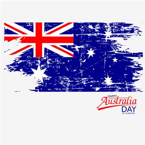 Grunge Vector Australia Flag Happy Australia Day Australia Flag