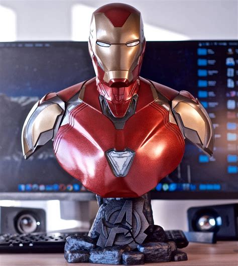 3d Printed Iron Man Mark85 Bust From Avengers Endgame 3dprinting