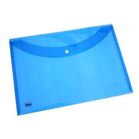 Button Blue Plastic File Folder For Office Paper Size A4 Rs 25