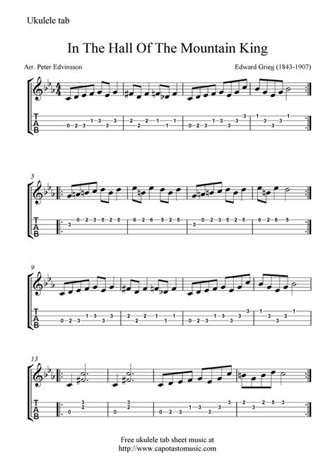 In this video, you will learn basic fingerpicking patterns that will help you fingerpick any. Free Ukulele Sheet Music | Free Sheet Music Scores: Free ukulele tab sheet music, In The H ...