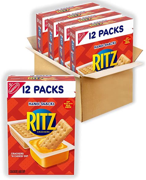 Handi Snacks Ritz Crackers N Cheesy Dip Snack Packs School Lunch Box