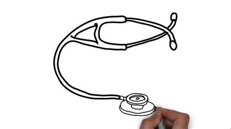 How To Draw A Stethoscope Step By Stepdrawing Tutorial For Kids Youtube
