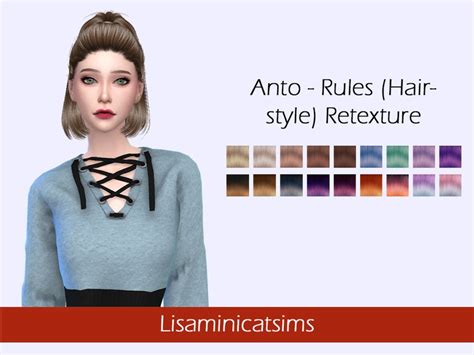 The Sims Resource Lmcs Anto Rules Hairstyle Retexture