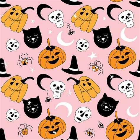 Pumpkin Cat Pattern Free Vector Graphic On Pixabay