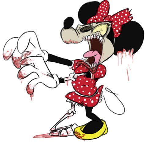 Minnie Zombie Zombie Disney Zombie Cartoon Mickey Mouse Art