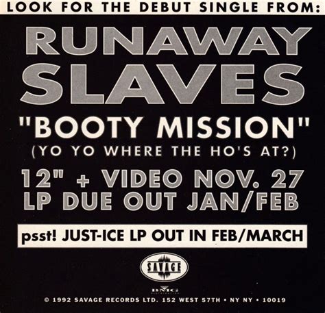 Hiphop Thegoldenera Runaway Slaves Booty Mission Yo Yo Where The Hos At 1992