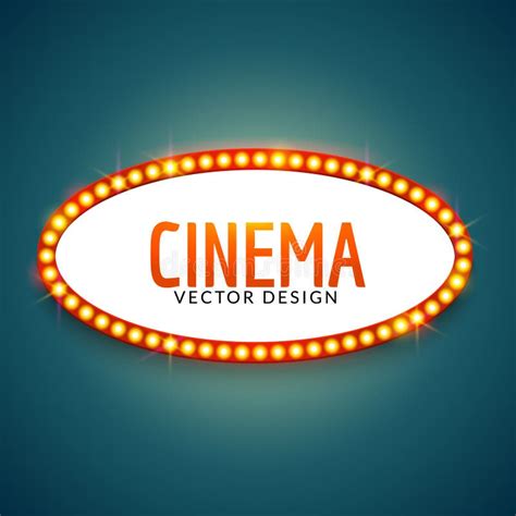 Cinema Signboard Arrows Set With Light Bulbs Retro Show Frame Vector