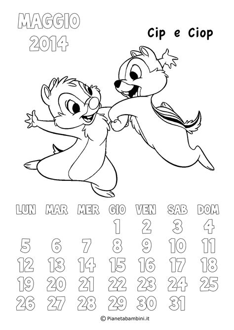 Calendario 2017 Degli Animali Disney Da Colorare Pianetabambiniit