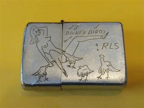 Vintage Nude Woman Military Zippo Picclick