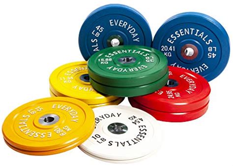 Everyday Essentials Color Coded Olympic Bumper Plate Weight Plate With