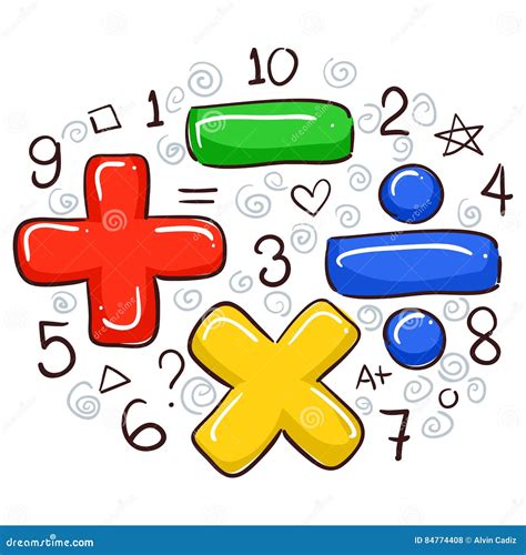 Símbolos Y Números De La Matemáticas Ilustración Del Vector