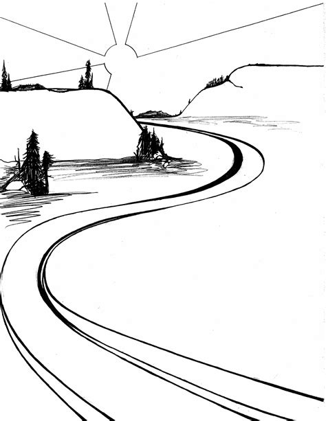 Winding Road Drawing Free Download On Clipartmag