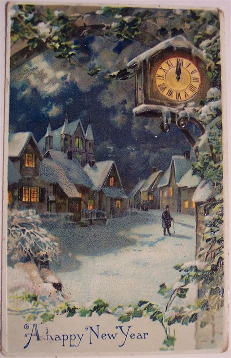 Vintage New Year Postcard Dave Flickr