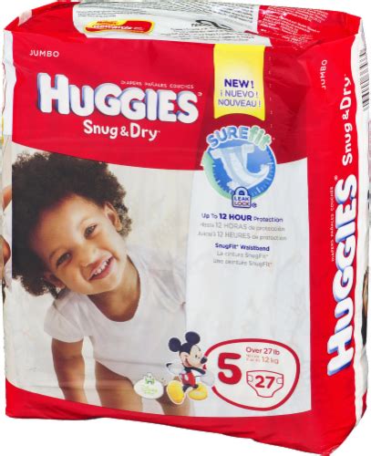 Huggies Snug And Dry Baby Diapers Size 5 27 Lbs 24 Count Kroger