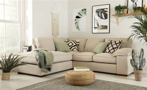 With tasteful design, customizable configurations, and fantastic features lounging has never been more luxurious! Cassie Linen Fabric L Shape Corner Sofa LHF | Furniture Choice