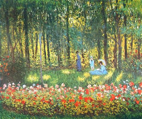 Handmadepiece can customize any garden painting reproductions in multiple sizes. The Artist's Family in the Garden, 1875 - Claude Monet ...