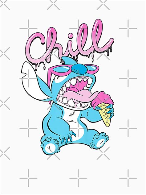 Lilo And Stitch Neon Ice Cream Chill Drip T Shirt T Shirt For Sale By Buffenbargerg