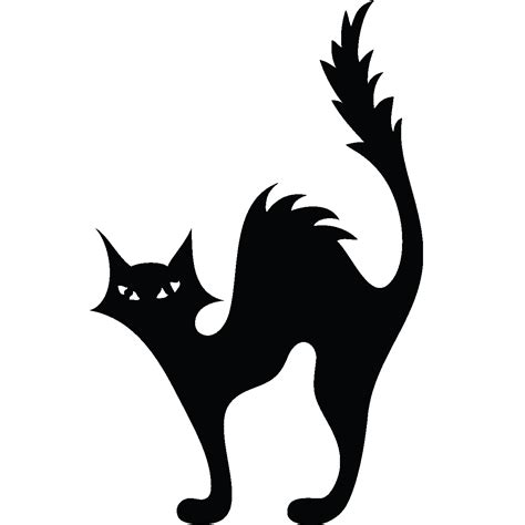 Cat Kitten Halloween Silhouette Clip Art Black Cat Png Download