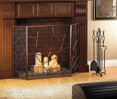 Modern Geometric Fireplace Screen Fireplace Screens Fireplace Decor