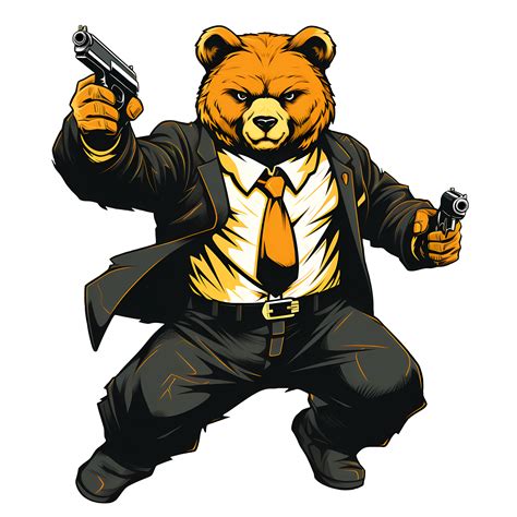 Gangster Bears Clipart Illustration Ai Generative 27236853 Png