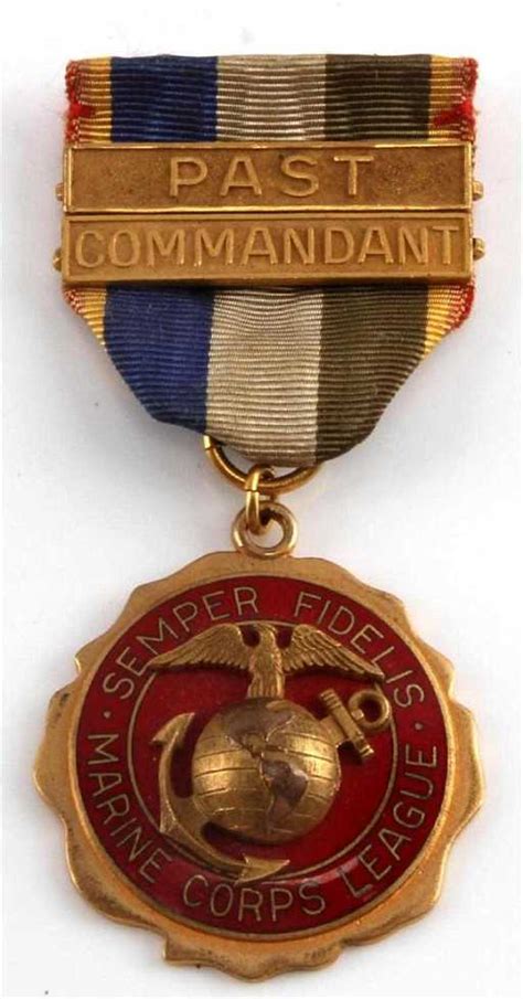 Past Commandant Marine Corp League Early Medal