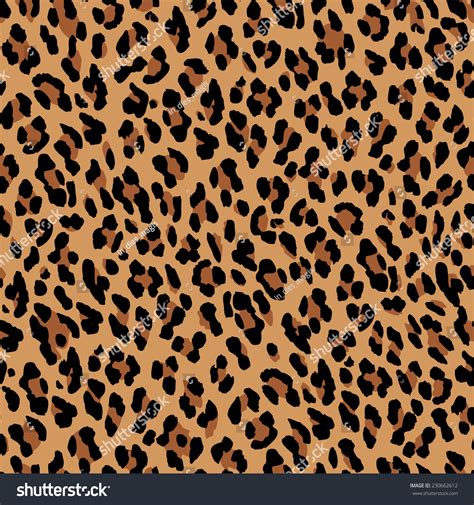 Seamless Leopard Pattern Natural Fur Leopard Print
