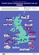 This map shows the locations of every residence of the British ...